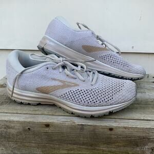 Brooks Revel 2 neutral cushion metallic knit running shoes sneakers 11B Womens